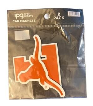 Texas Longhorns Car Magnets 2 Pack IPG Team Sports Auto Decal NCAA New